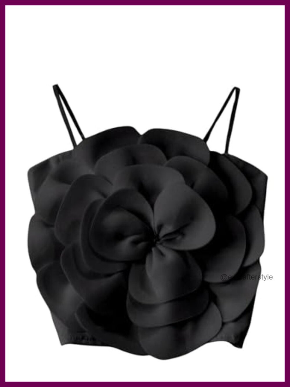 GORGLITTER Women's Flower Applique Sleeveless Crop Top